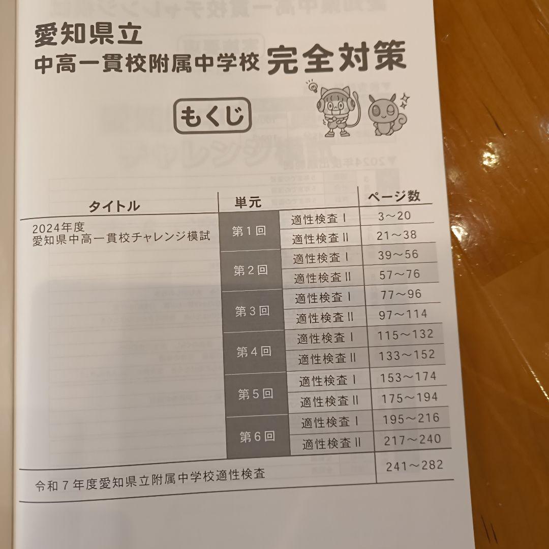 【名進研　完全制覇シリーズ適性検査教材　小6】