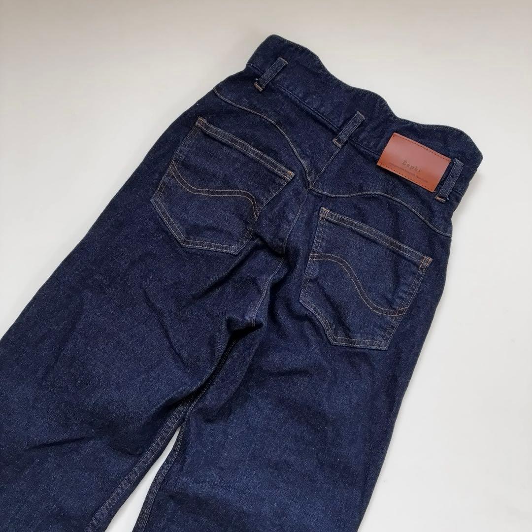美品✨Eaphi エフィwave design high waist denim