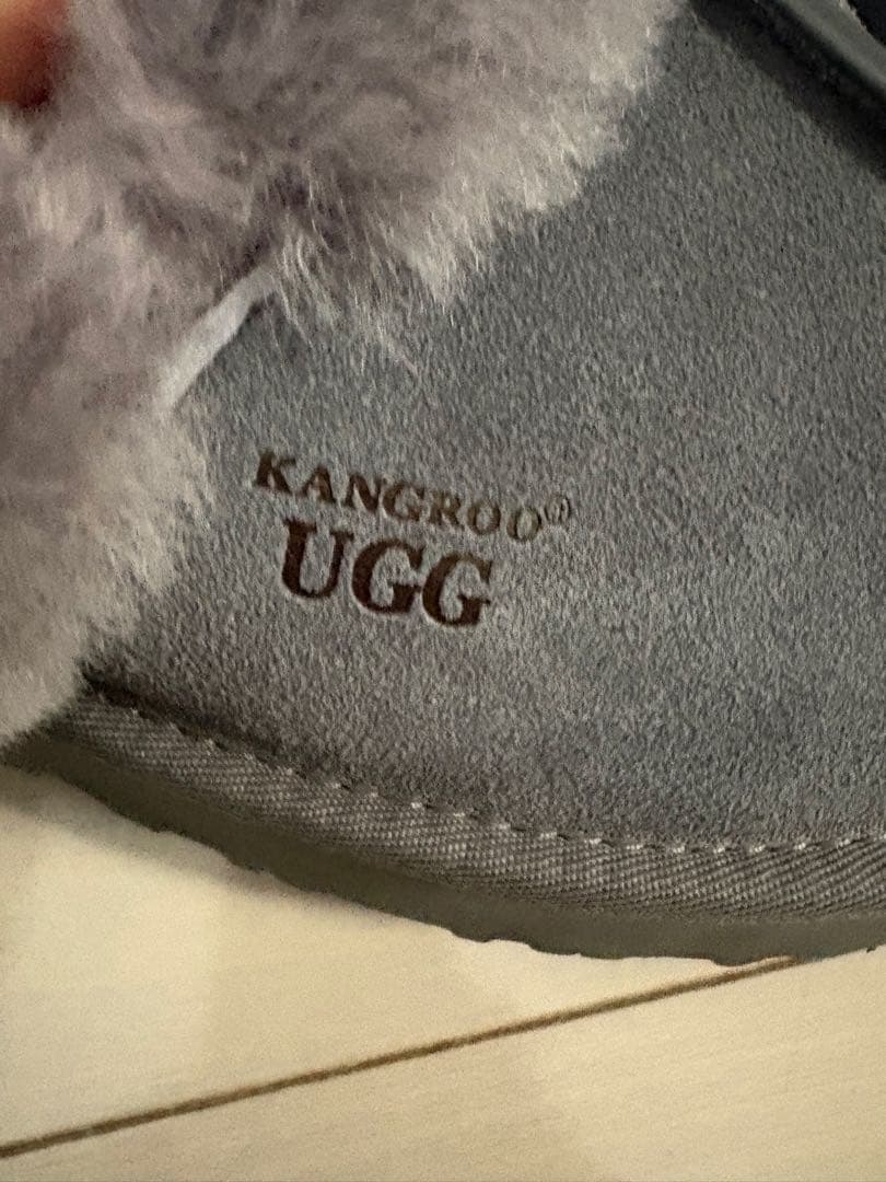 KANGROO UGG グレー ムートン スリッパ ブーツ