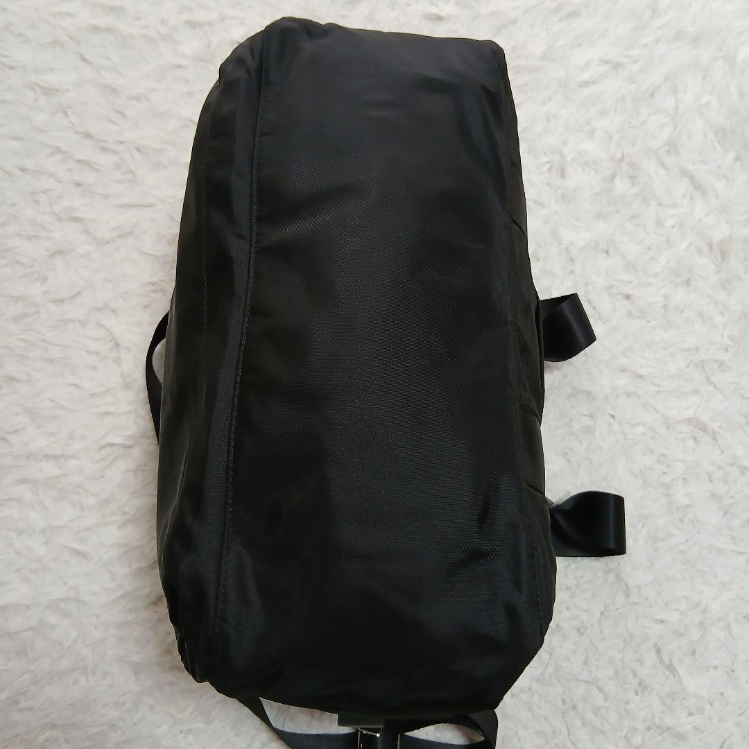【美品】【agnesb.】２WAYナイロン×レザー　ショルダーミニボストンバッグ