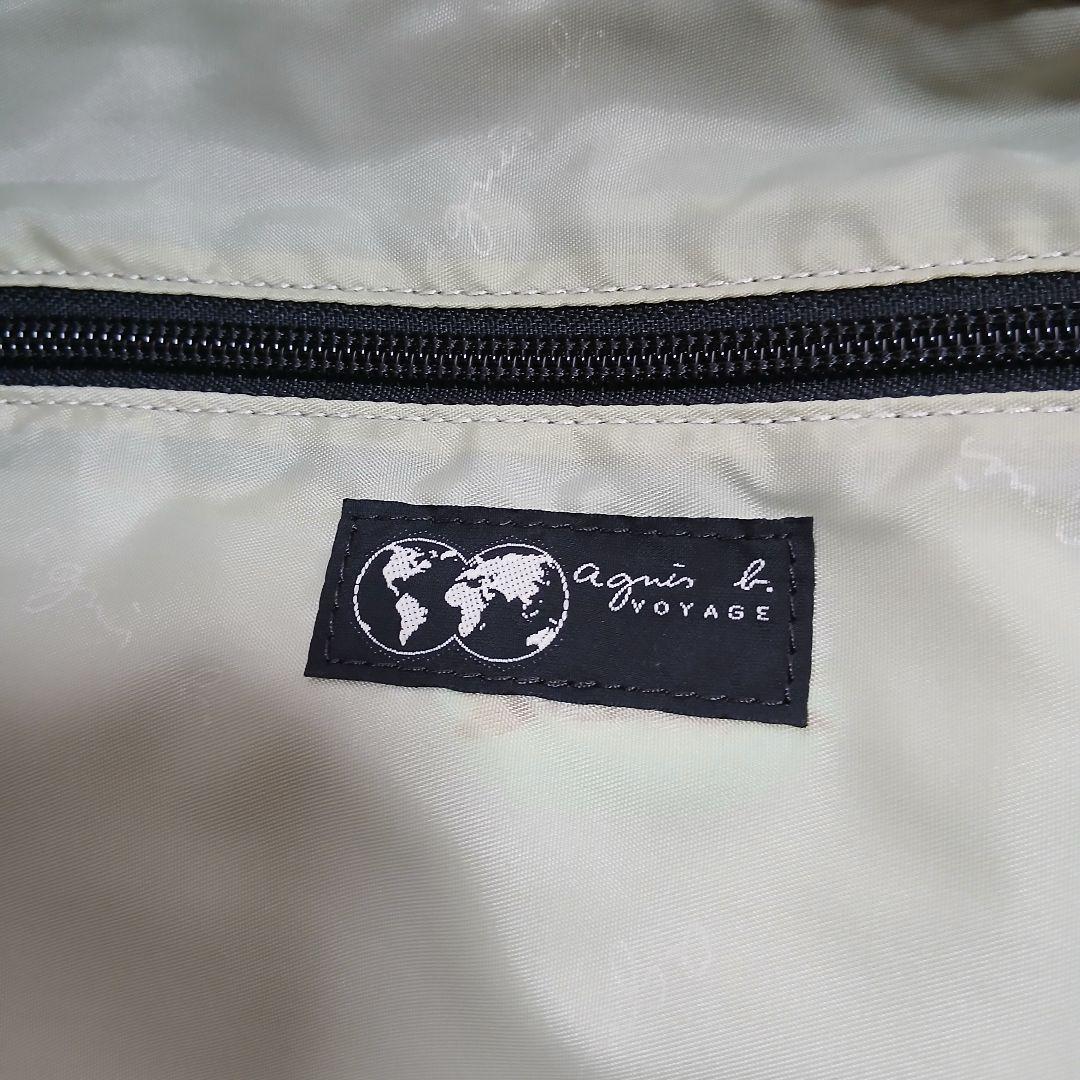 【美品】【agnesb.】２WAYナイロン×レザー　ショルダーミニボストンバッグ