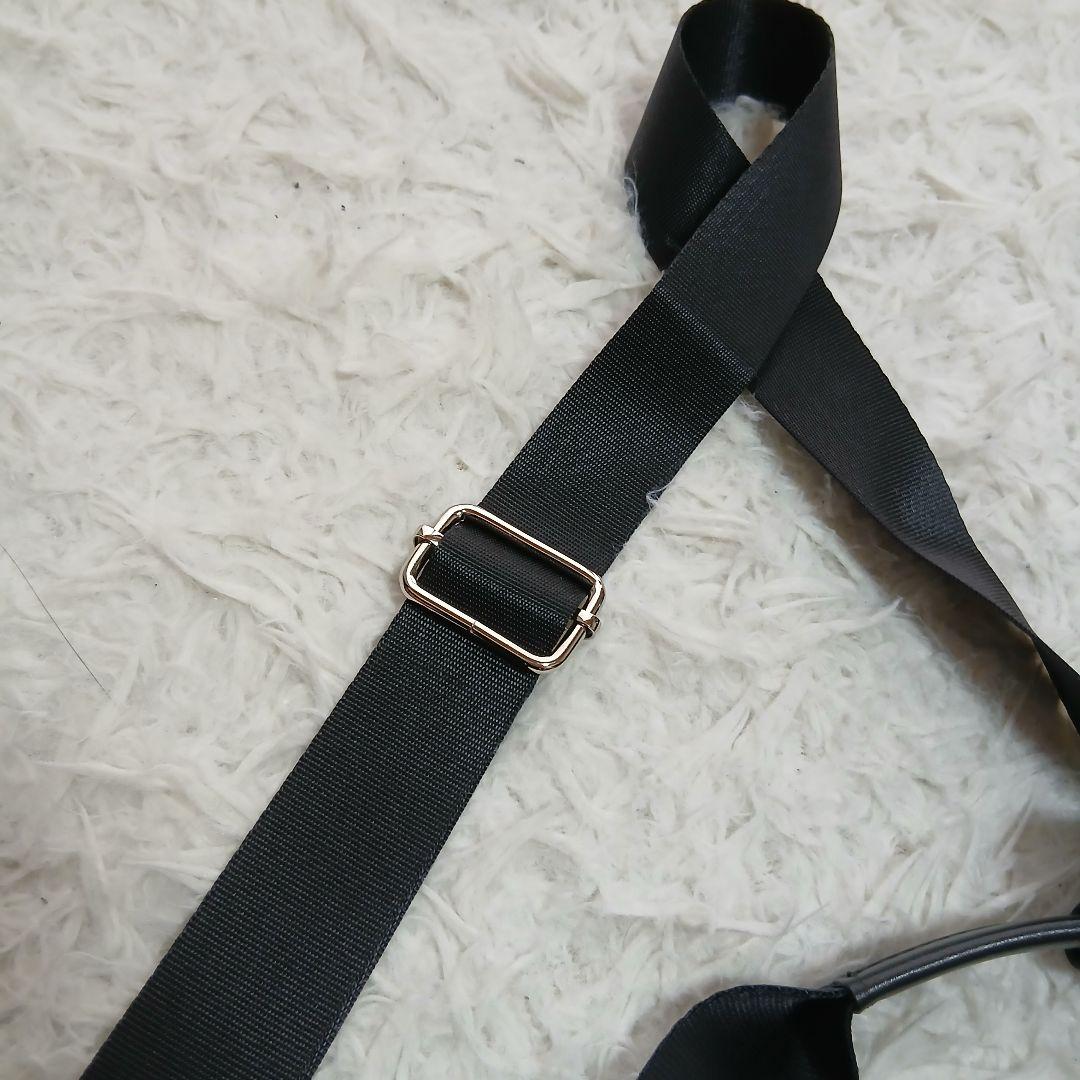 【美品】【agnesb.】２WAYナイロン×レザー　ショルダーミニボストンバッグ