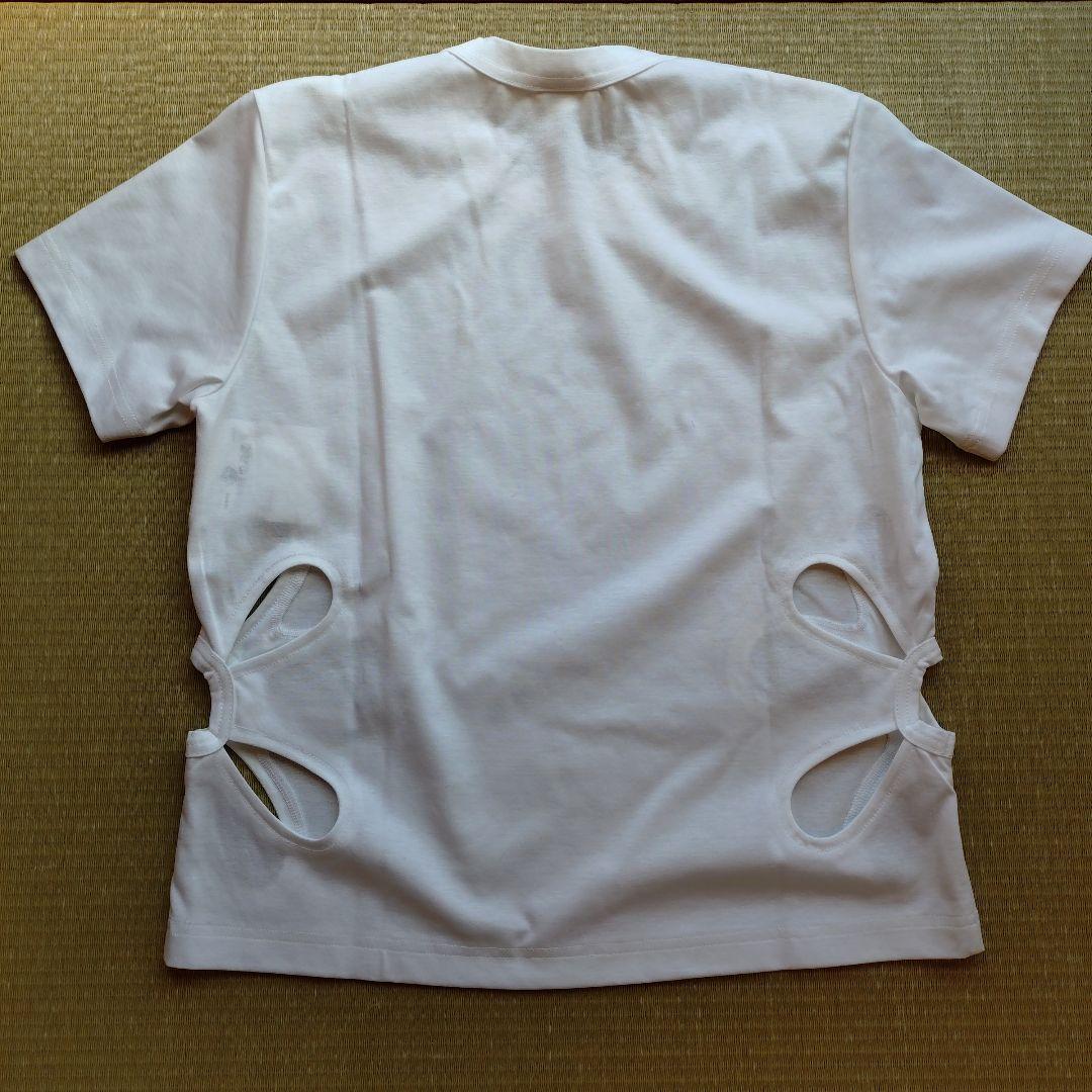 noir keinin カットアウトホワイトTシャツ S