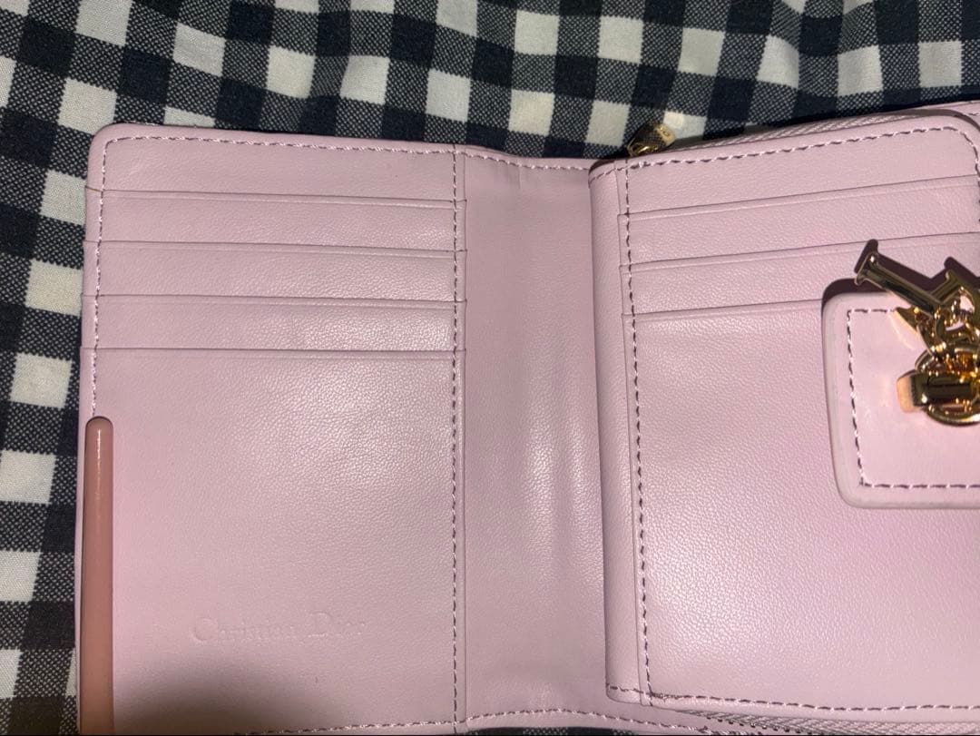値下げ可 Dior クリスチャンディオール 二つ折り財布 ピンク