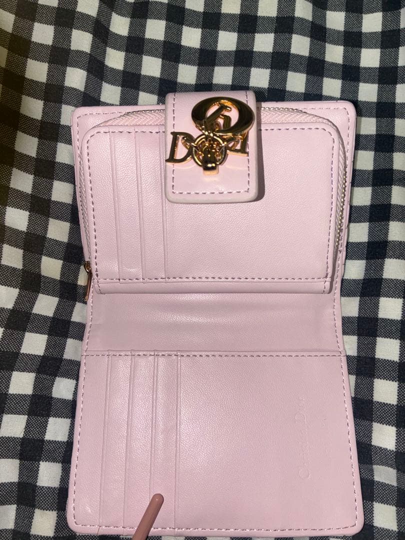 値下げ可 Dior クリスチャンディオール 二つ折り財布 ピンク