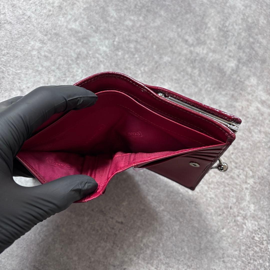 小物 Coach Signature Clasp Bifold Wallet Red