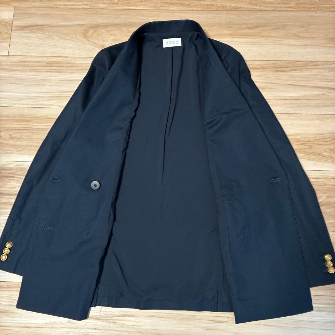 【極美品】PLST プラステ コットンブレンドダブルジャケット ネイビー M