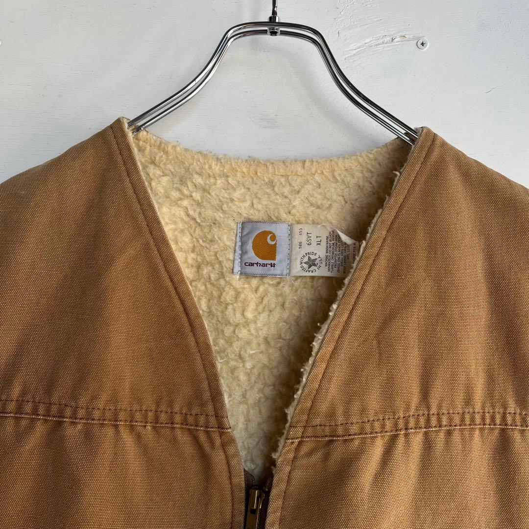 80s Carhartt ダックベスト 内ボア カーハート アメカジ 星タグ