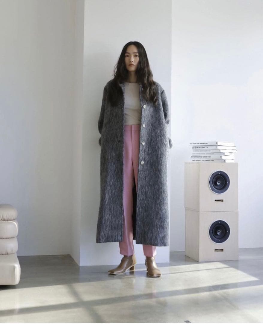 sea room lynn ビッグカラーシャギーロングコート