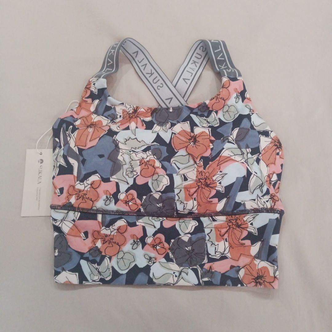 新品SUKALAスカーラ花柄クロスバックヨガブラＳサイズ