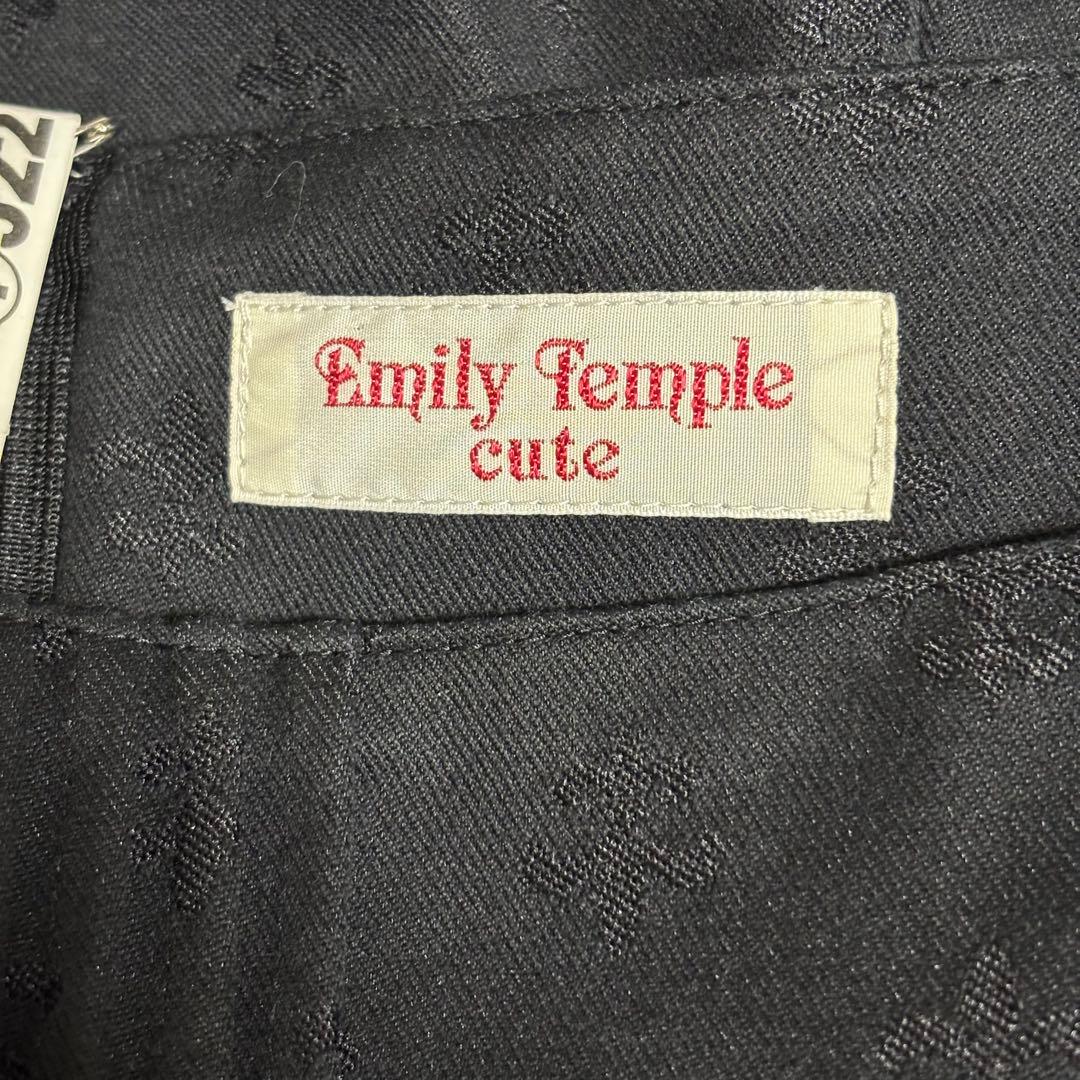 Emily Temple cute ブラックノースリーブワンピース 黒 リボン
