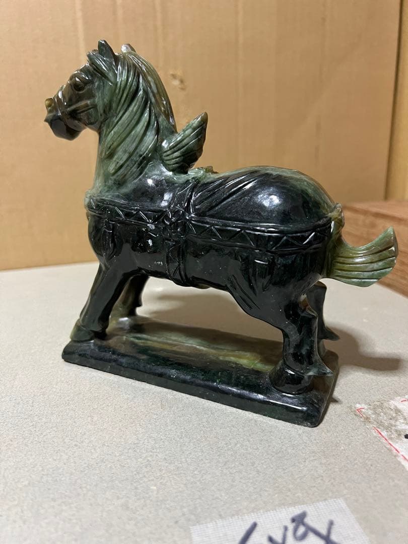 天然石彫刻  馬　天然石