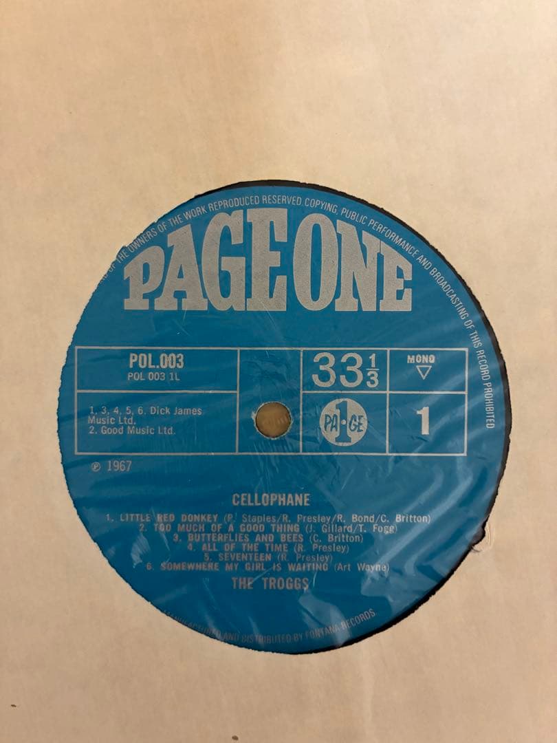 【LP】The Troggs / Cellophane