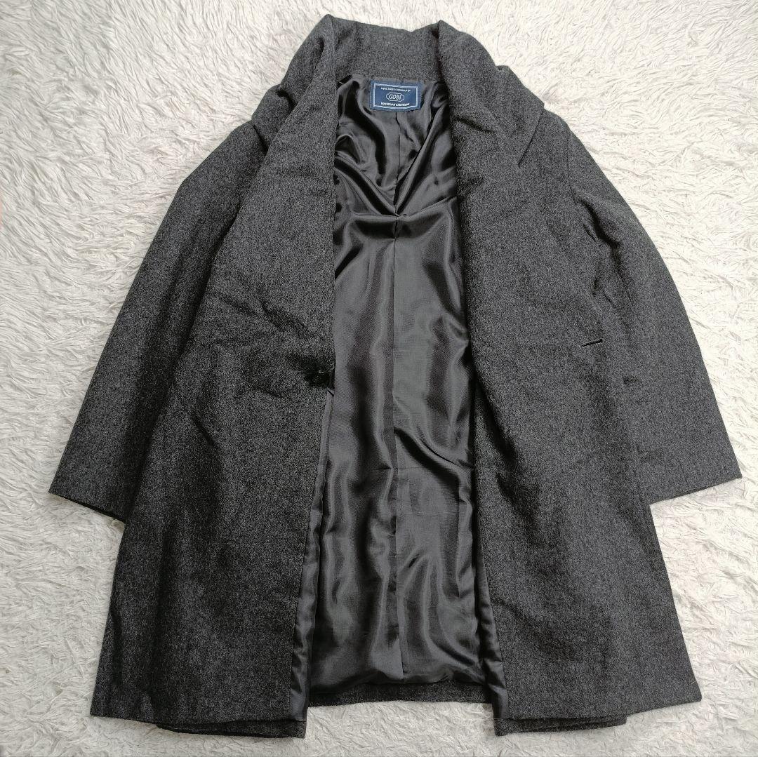 希少✨GOBI　最高級　モンゴル カシミヤコート　ロング　ショールカラー　グレー