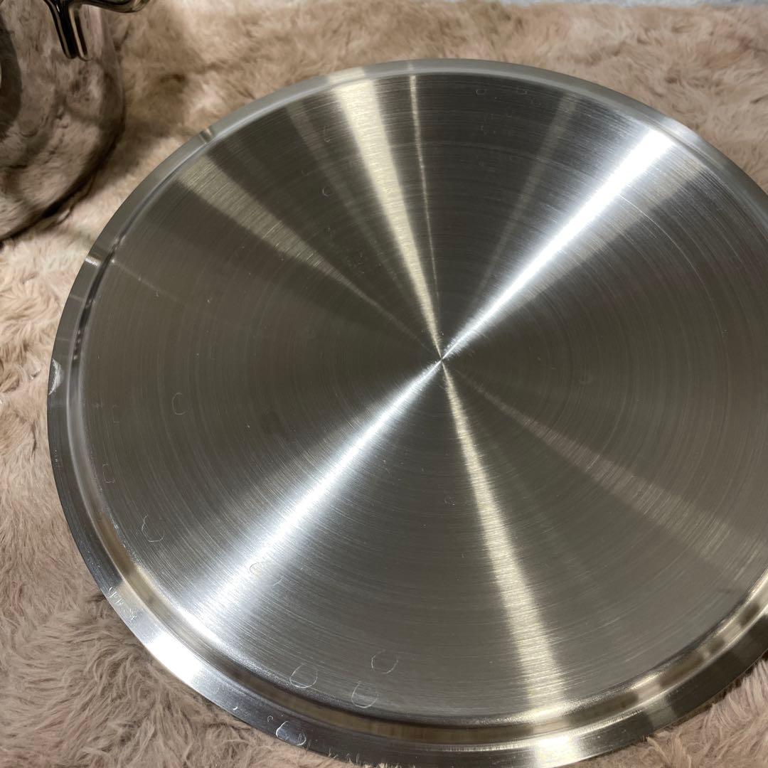 宮崎製作所 両手鍋 25cm 5.6L GEO-25T 銀