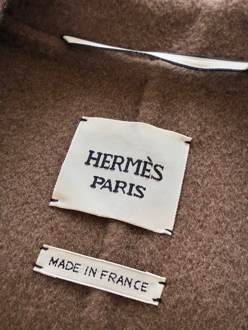 M*U様 HERMES メドール カシミヤ ダブルフェイス コート ブラウン 3