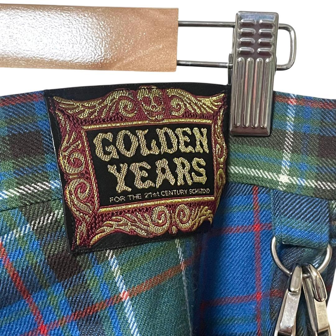 激レア 美品 GOLDEN YEARS ボンテージパンツ M タータンチェック