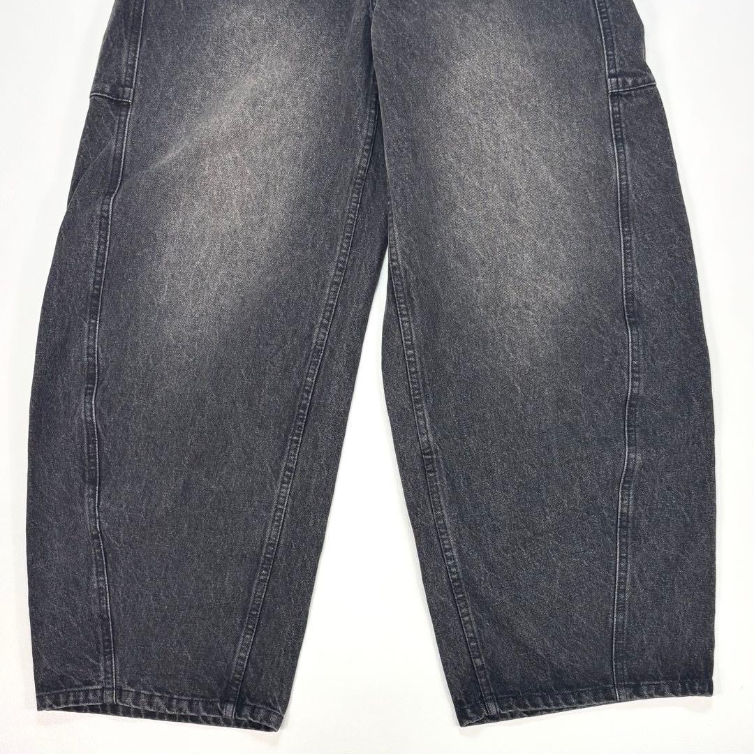 AMERI OVER WAIST SWITCHING DENIM ワイドパンツ