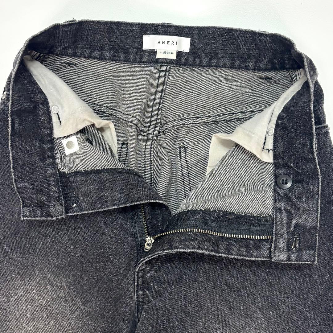 AMERI OVER WAIST SWITCHING DENIM ワイドパンツ