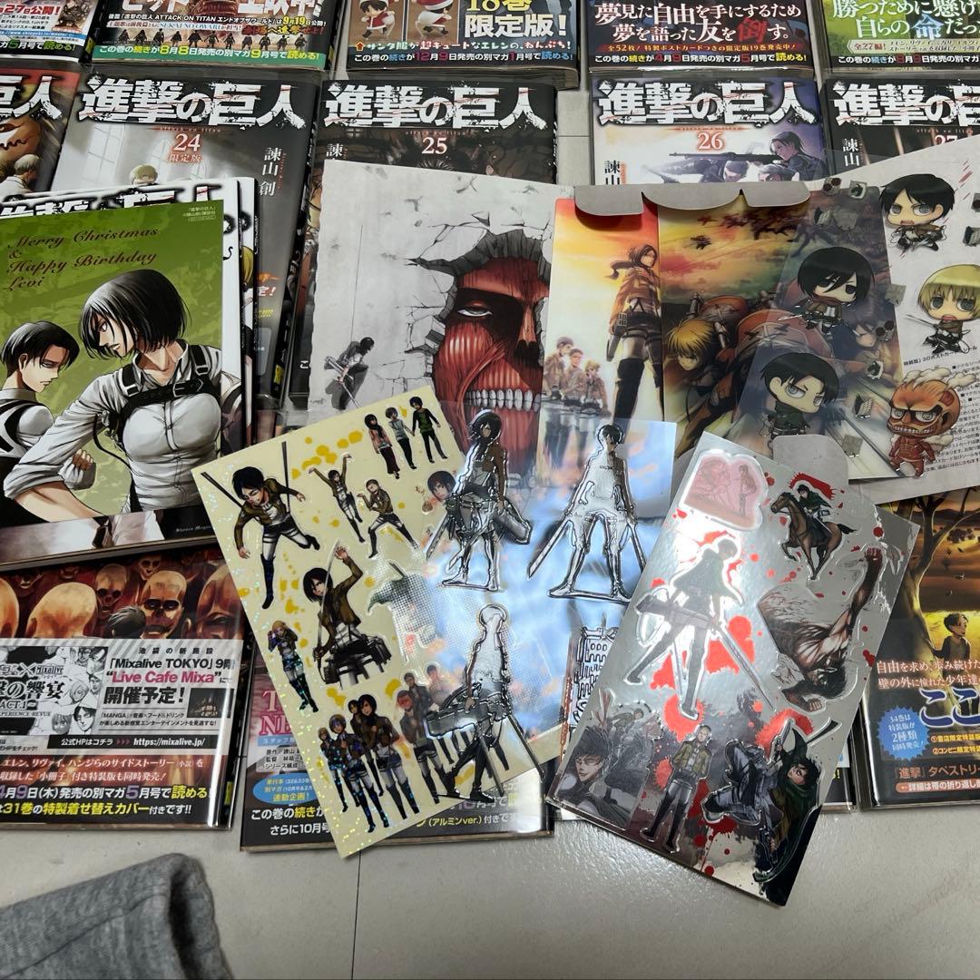 進撃の巨人　全巻セット　全巻 初版(帯あり多数)特典付き　特装版　DVD