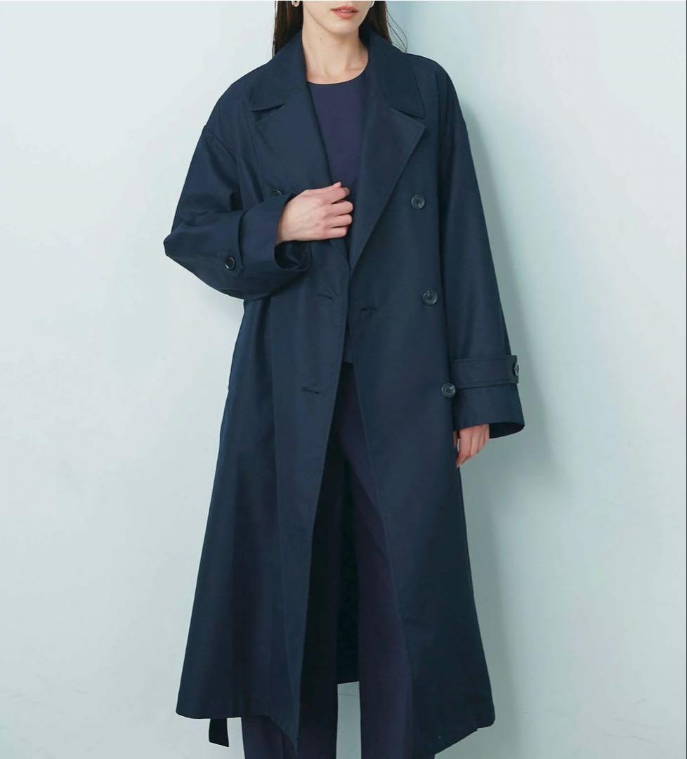 定価31900円　【撥水】部分裏地　ロングトレンチコート　★2024ss★