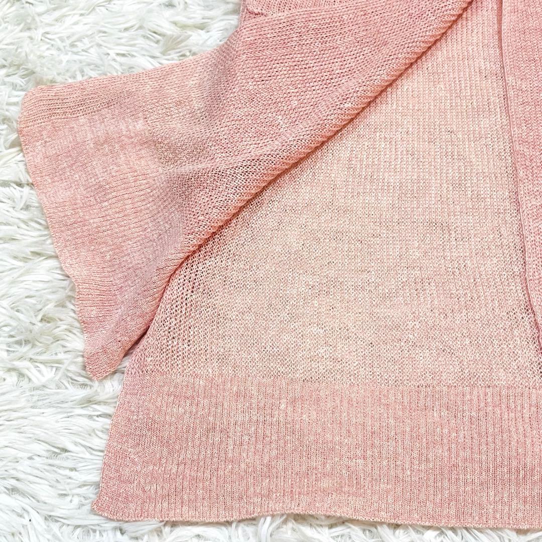 美品✨ マッキントッシュ ロンドン リネン混ロングカーディガン ピンク Mサイズ
