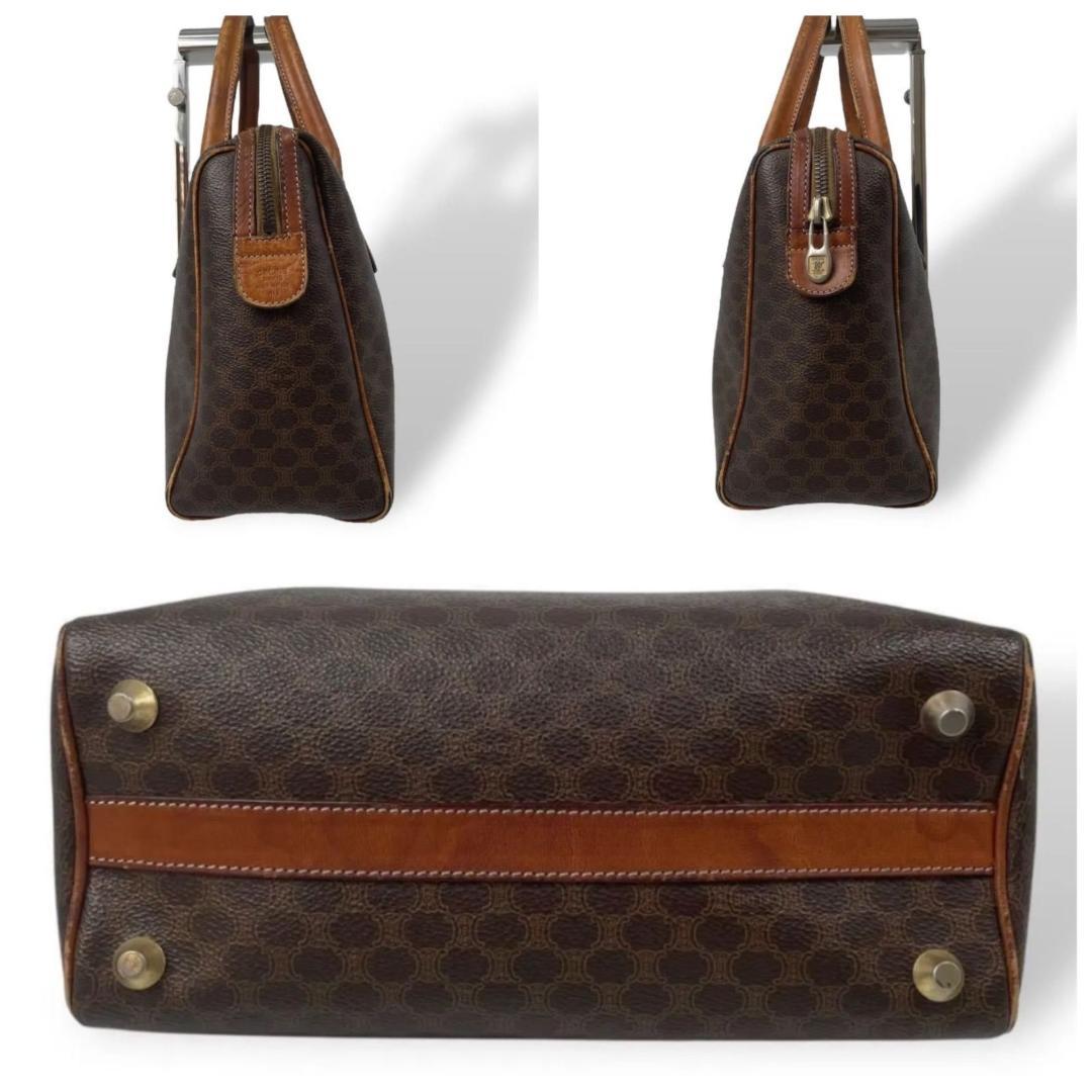 良品 4904 CELINE セリーヌ ミニボストンバッグ マカダム ブラウン