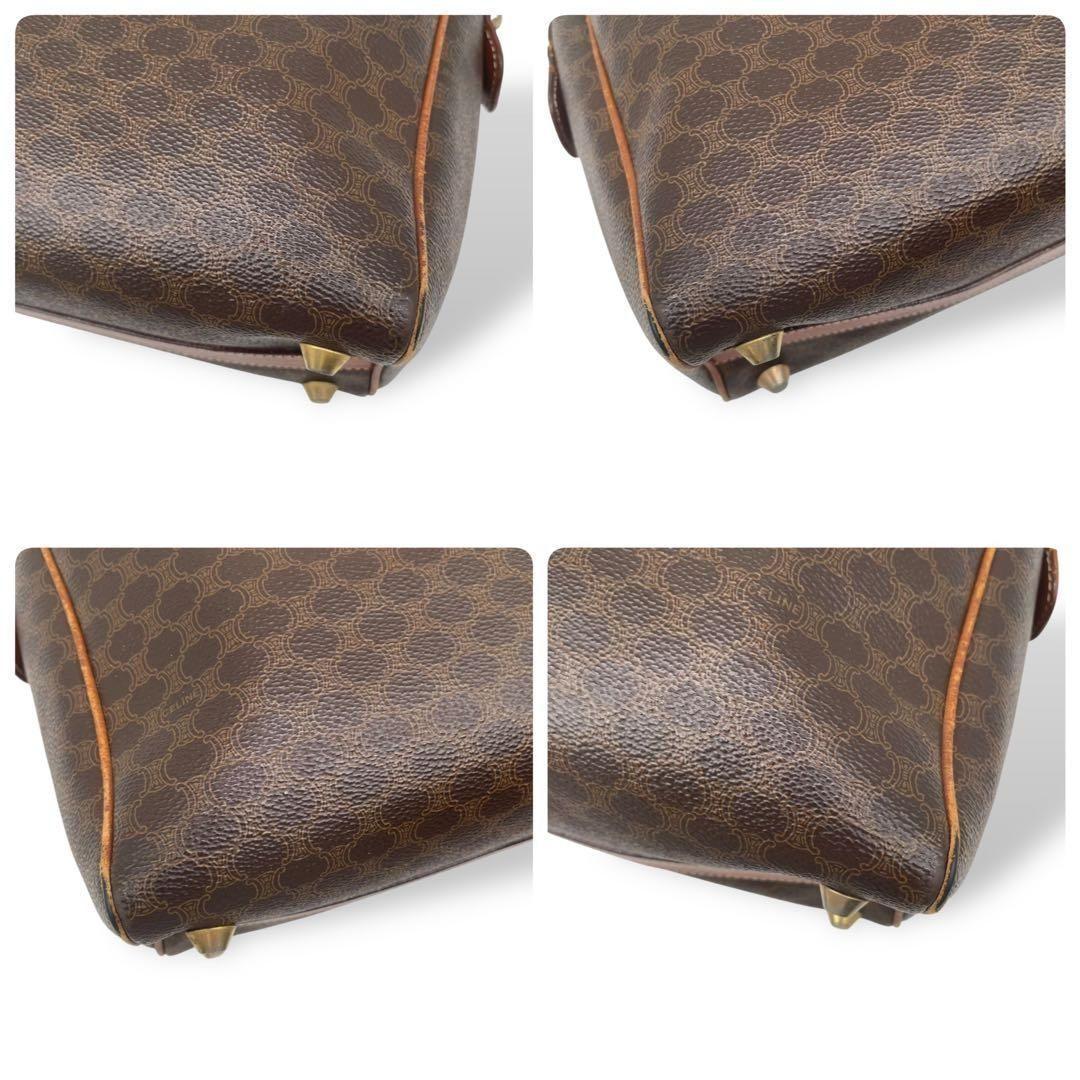 良品 4904 CELINE セリーヌ ミニボストンバッグ マカダム ブラウン