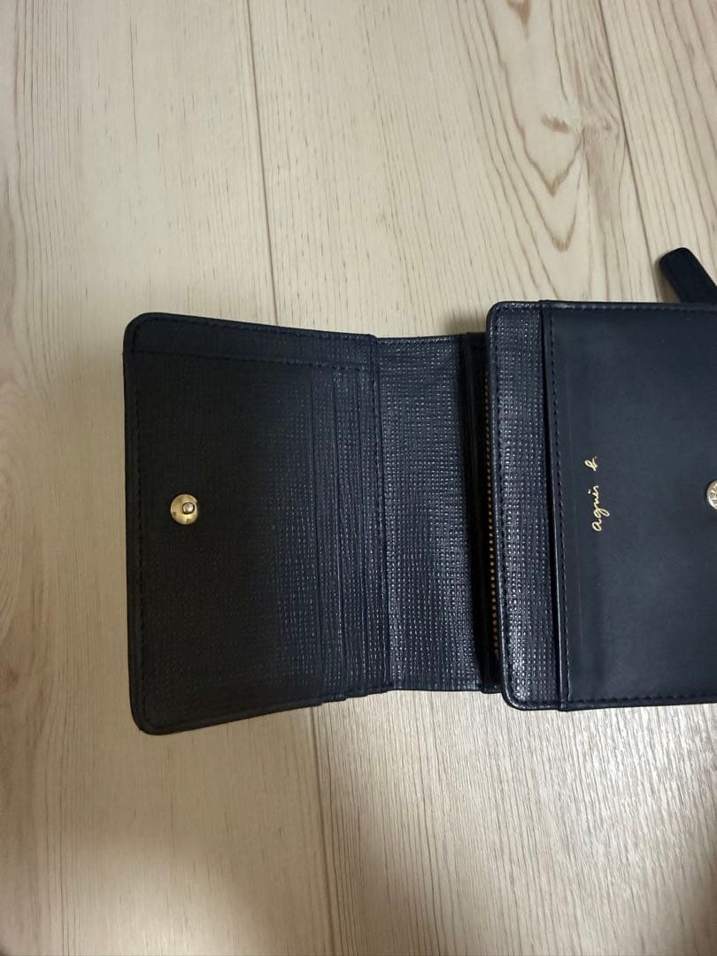 agnes b. ネイビー 二つ折り財布