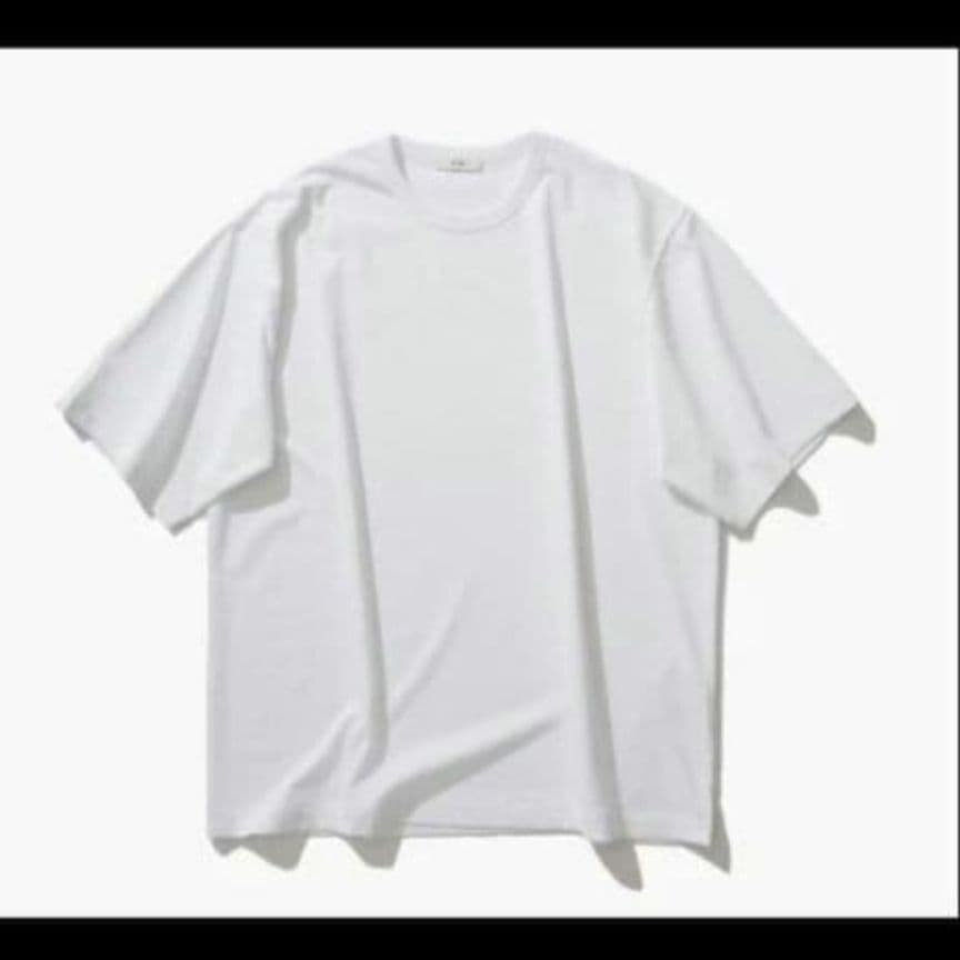 新品ATON DRY COTTON JERSEY CREWNECK T 04 白