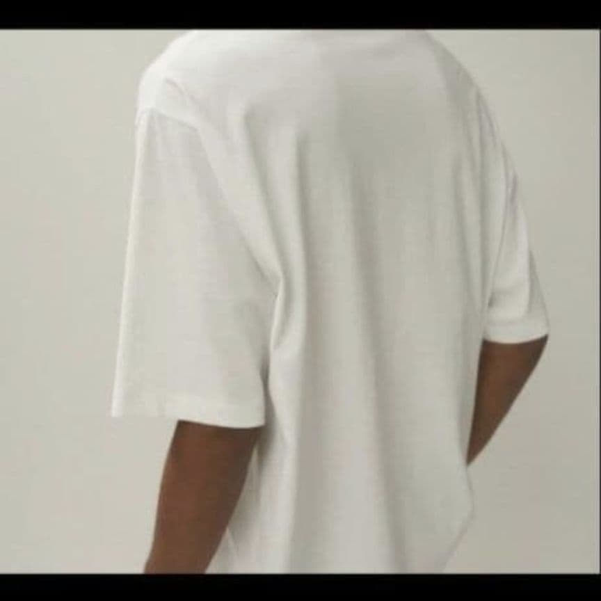 新品ATON DRY COTTON JERSEY CREWNECK T 04 白
