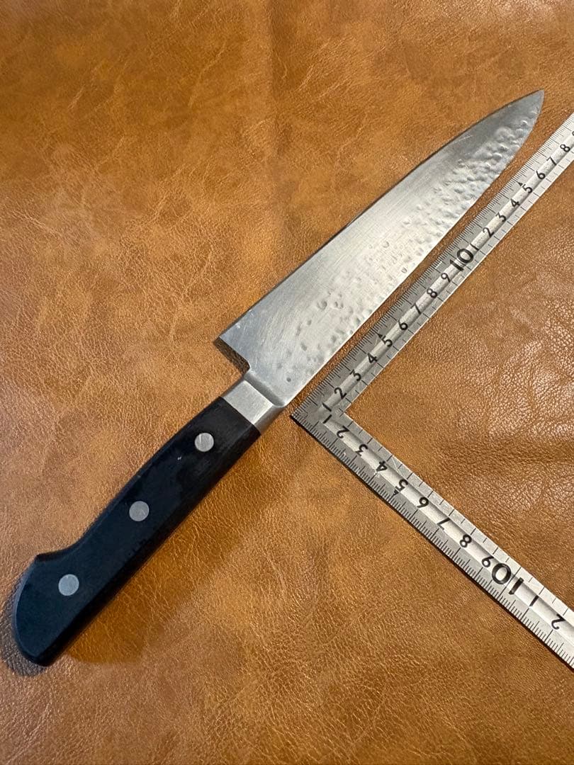 刀舟　牛刀 SS超鋼 210mm 鎚目