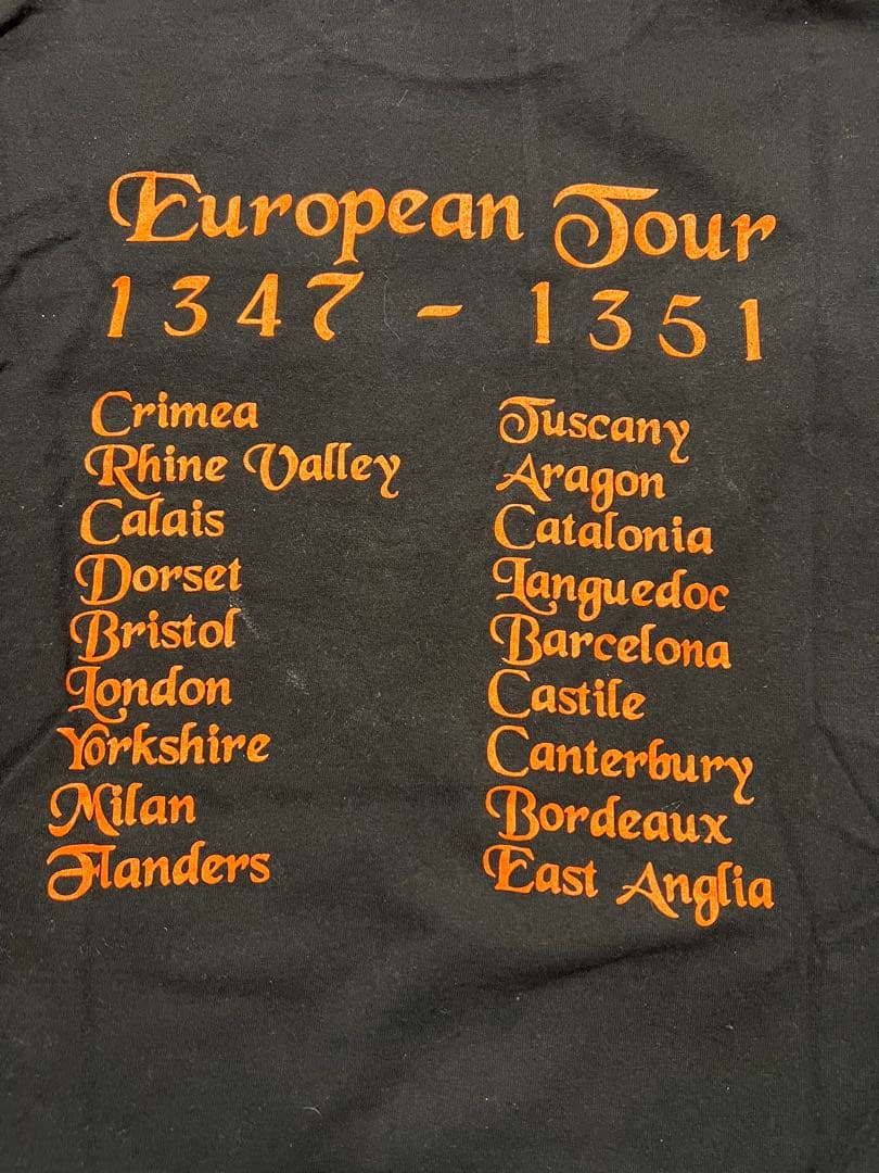 1990年代　BLACK DEATH ブラックデス　ペスト Tシャツ　XL