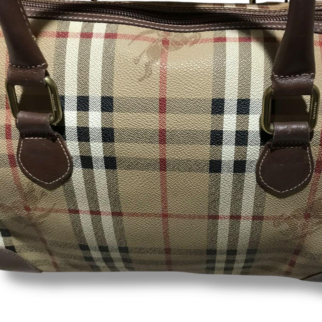 【人気商品】burberrys ミニボストン　ホースロゴ　ノバチェック
