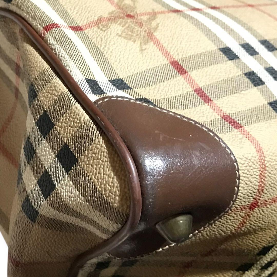 【人気商品】burberrys ミニボストン　ホースロゴ　ノバチェック