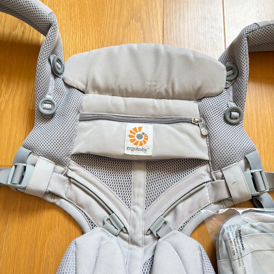 【美品】エルゴ抱っこ紐 オムニ360クールエアメッシュベビーキャリア　グレー