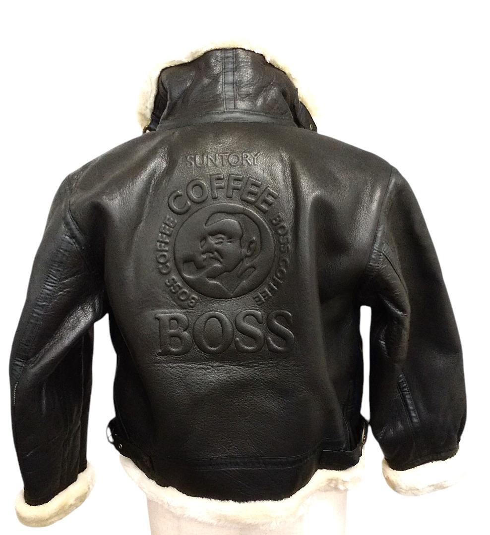 サントリー　BOSS 　2000年　限定　本革　レザー ムートン　ジャンパー