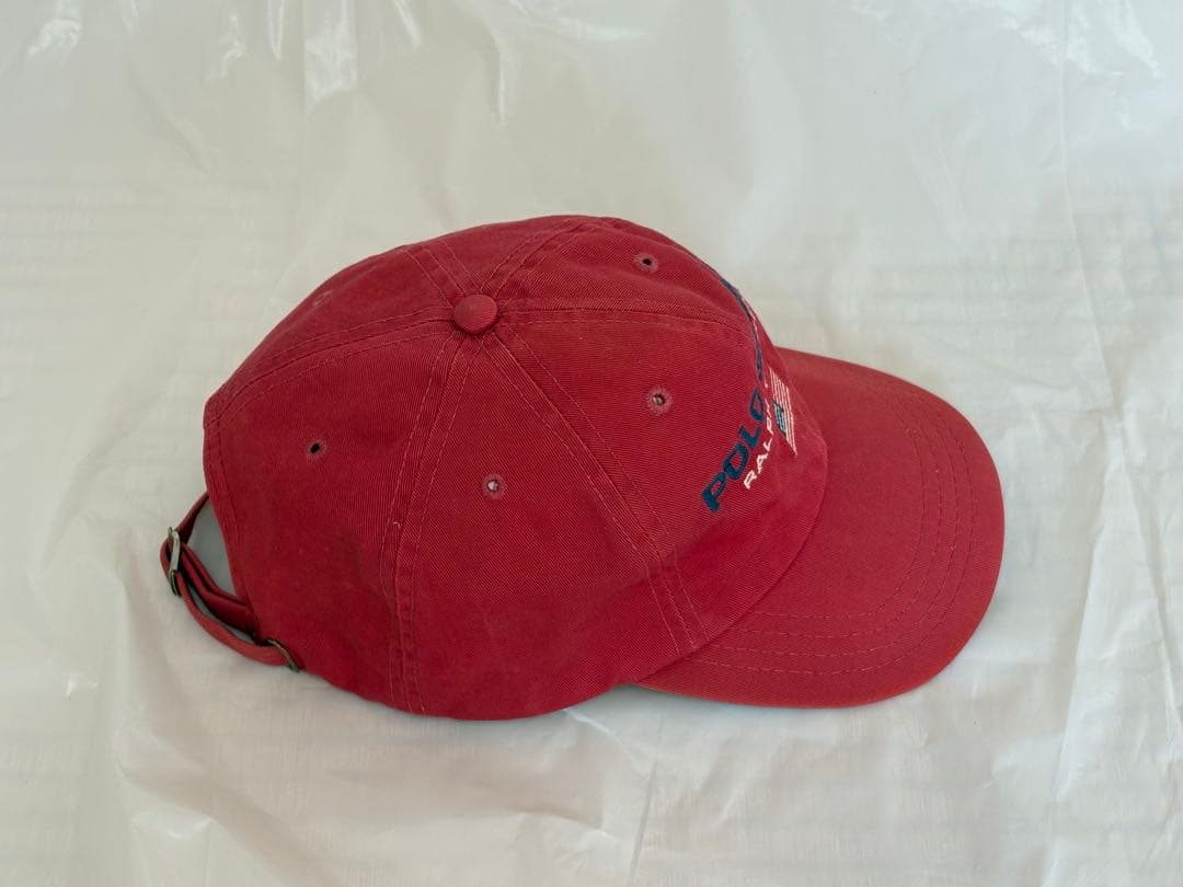 90s POLO SPORT Ralph Lauren USA製 赤キャップ刺繍