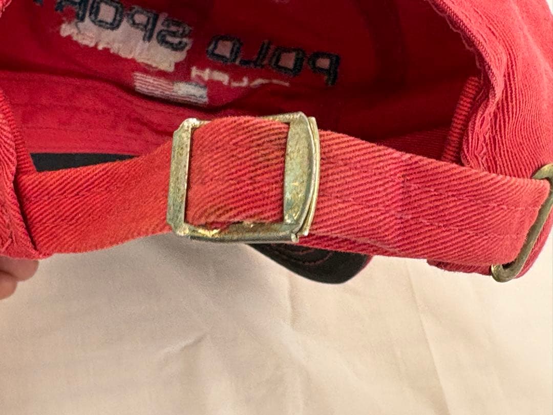 90s POLO SPORT Ralph Lauren USA製 赤キャップ刺繍