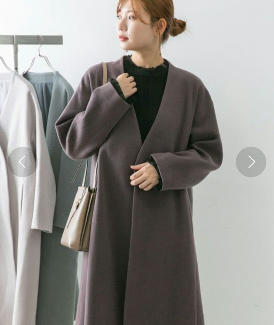 URBANRESEARCH　ROSSO ビーバーVネックコート　36