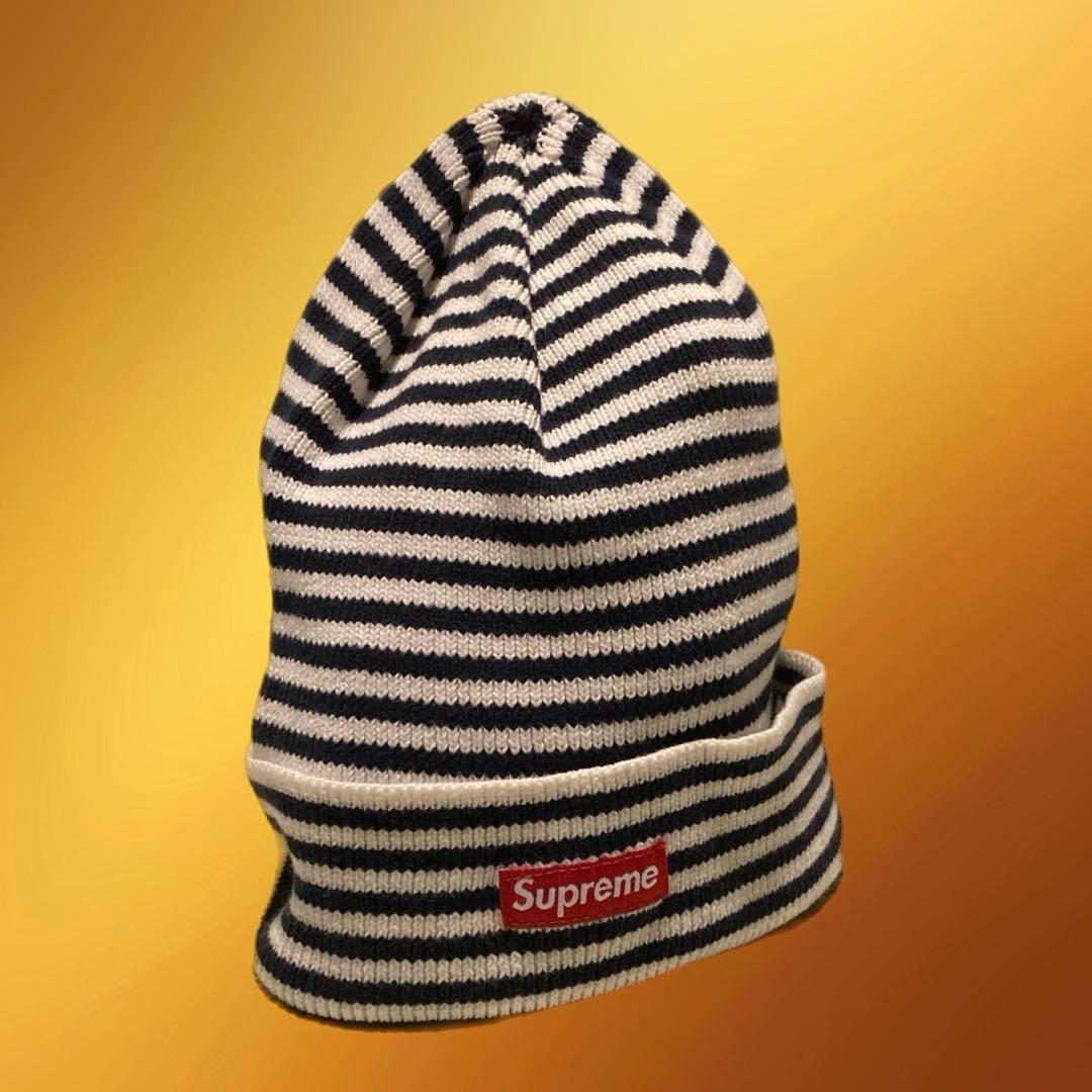 supreme シュプリーム ニット帽 ビーニー スモールボックス ボーダー