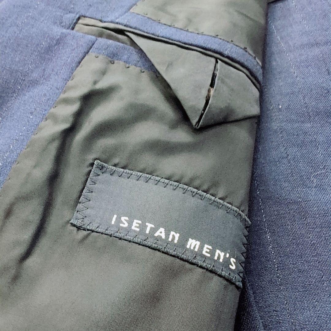 【未使用級】ISETAN MEN’S　上質　リネンジャケット　M　ネイビー　麻