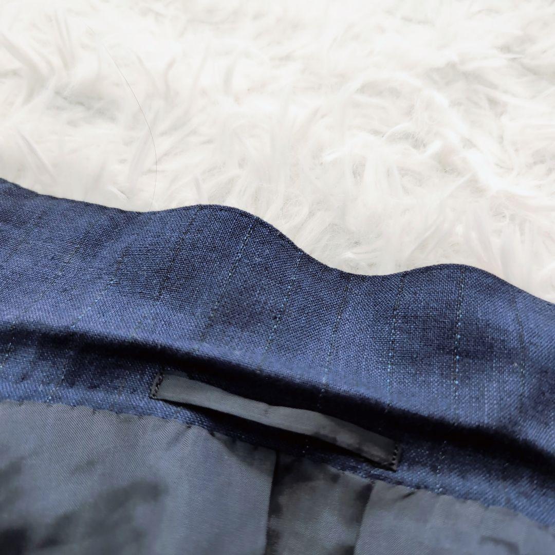 【未使用級】ISETAN MEN’S　上質　リネンジャケット　M　ネイビー　麻