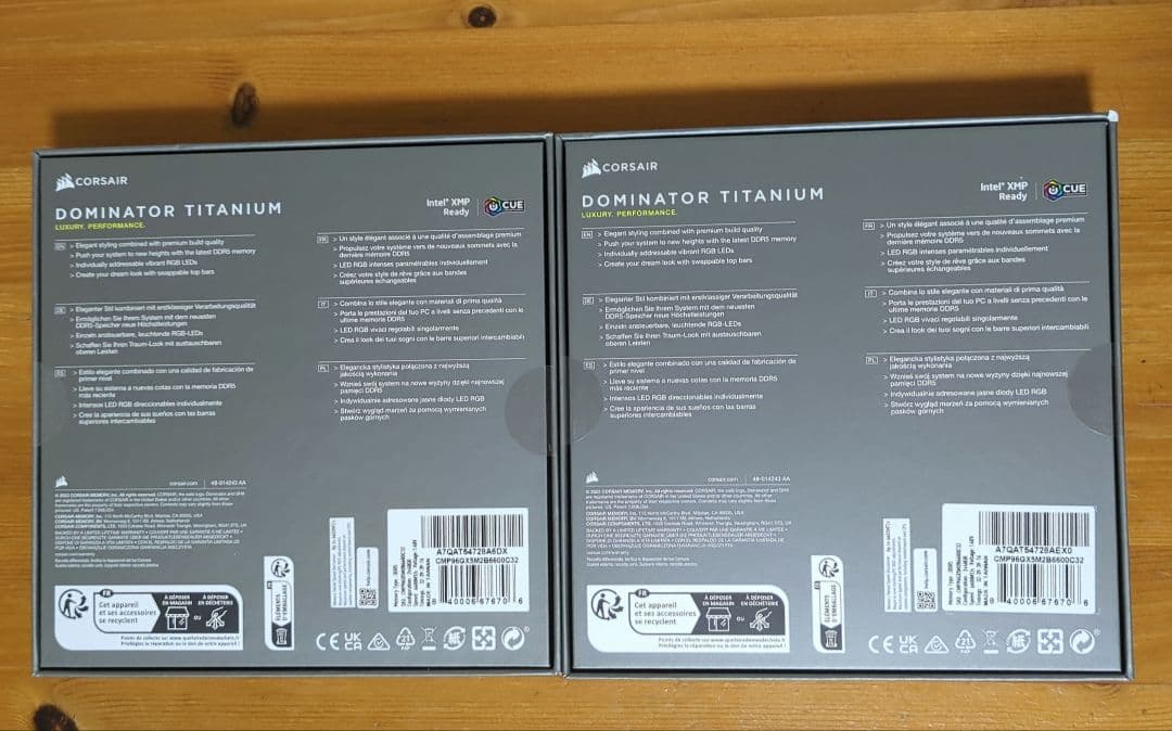 【mia】CORSAIR DDR5-6600MHz 96GB 2点セット