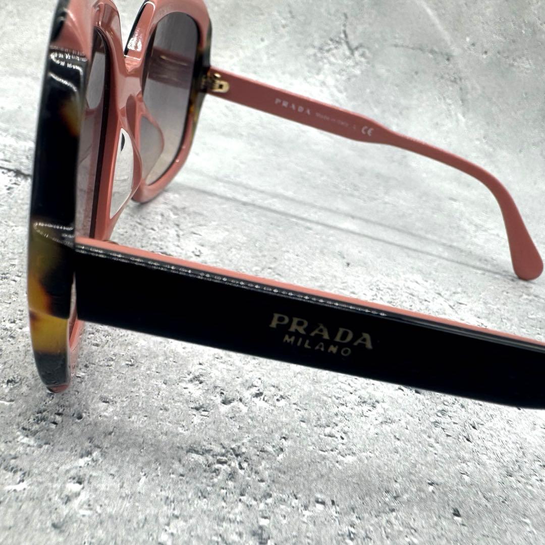 PRADAプラダ SPR16U-Fラウンド サングラス ブラックべっ甲