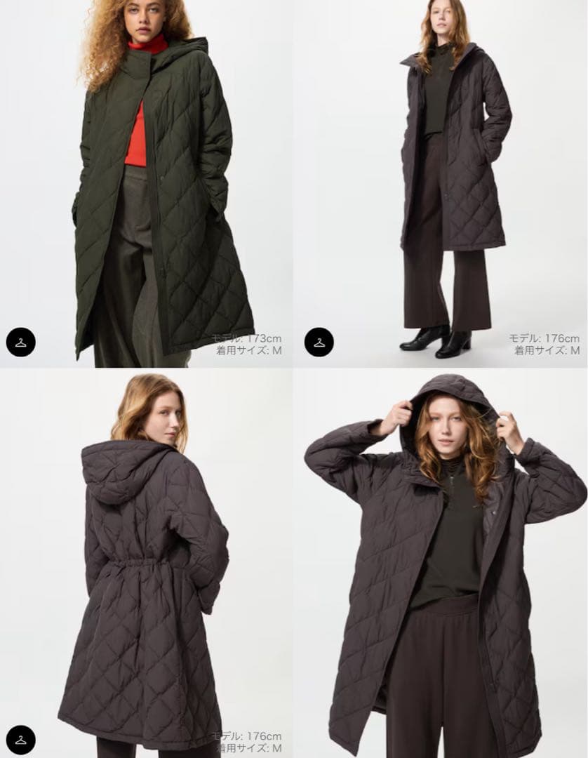 UNIQLO パフテックロングコートリラックスフィット XL BLACK