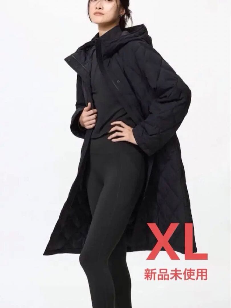 UNIQLO パフテックロングコートリラックスフィット XL BLACK