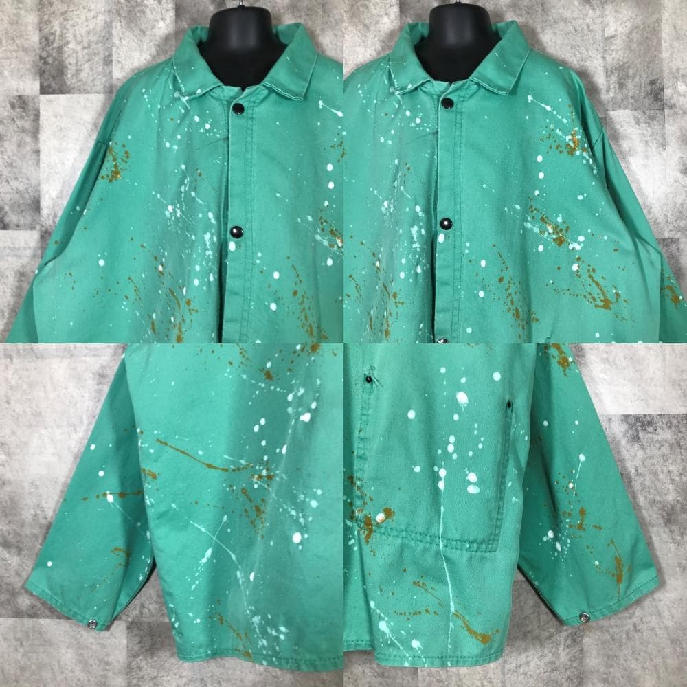 80s USA製 ヴィンテージ ワークジャケット エメラルドグリーン