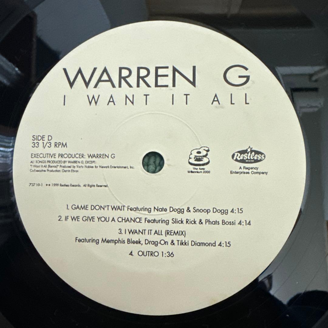 WARREN G『I WANT IT ALL』LP アナログ レコード