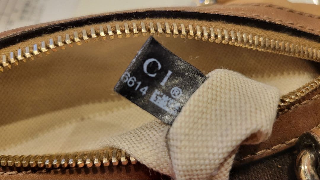 GUCCI グッチ ストライプデザイン ボストンバッグ スウェード レザー